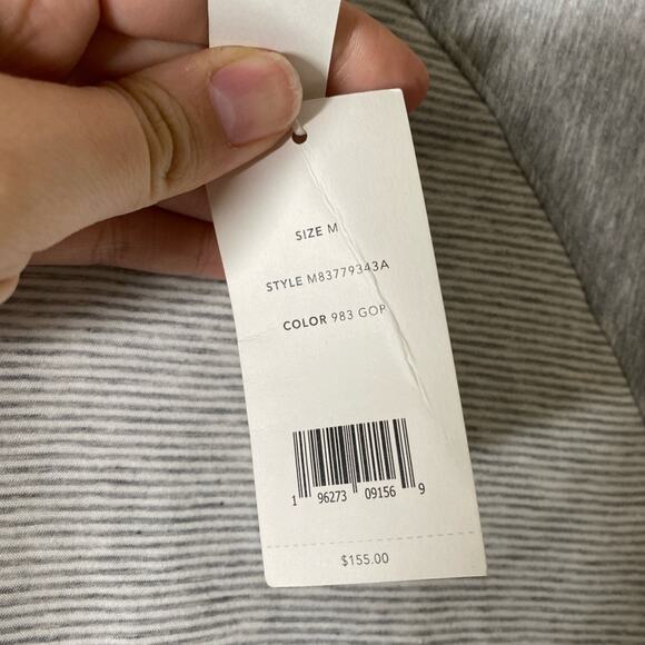 Vince Men's Double Layer Stripe Baseball Crew Shirt tee long sleeve new with tag - Picture 4 of 7